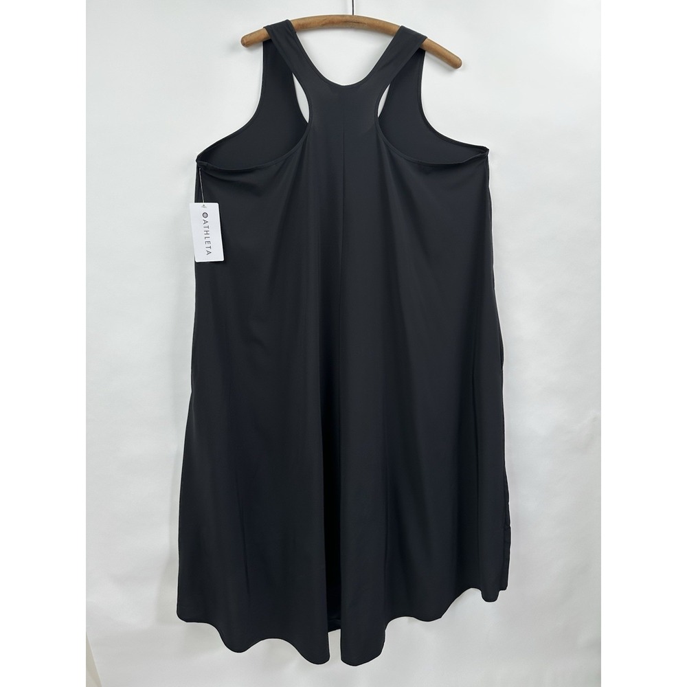 Athleta Presidio Maxi Dress 2X Plus Black Featherweight Stretch NWT Racerback - Picture 9 of 11